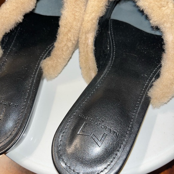 Marc Fisher Sabrinna Shearling Fur Pointed Mules - Picture 7 of 7